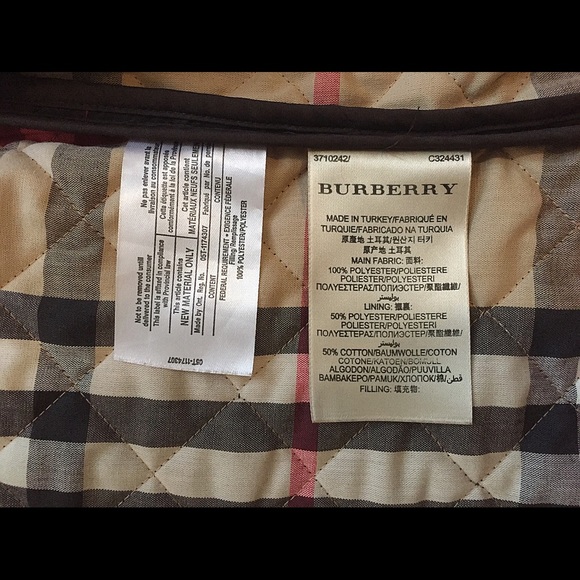 BURBERRY Dark Brown Quilted Jacket, Small - Picture 8 of 8